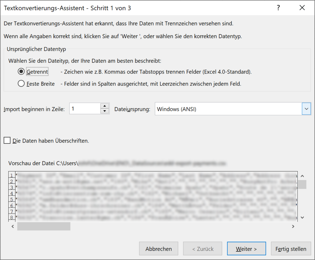 Alte Daten Importier Assistenten Wieder Anzeigen In Excel 365 (Legacy ...