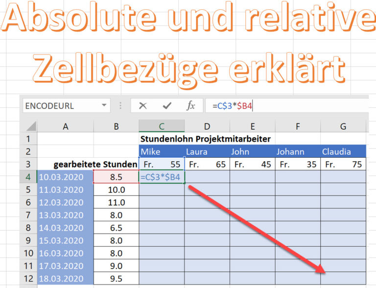 Absolute und relative Zellbezüge in Excel erklärt ExcelNova